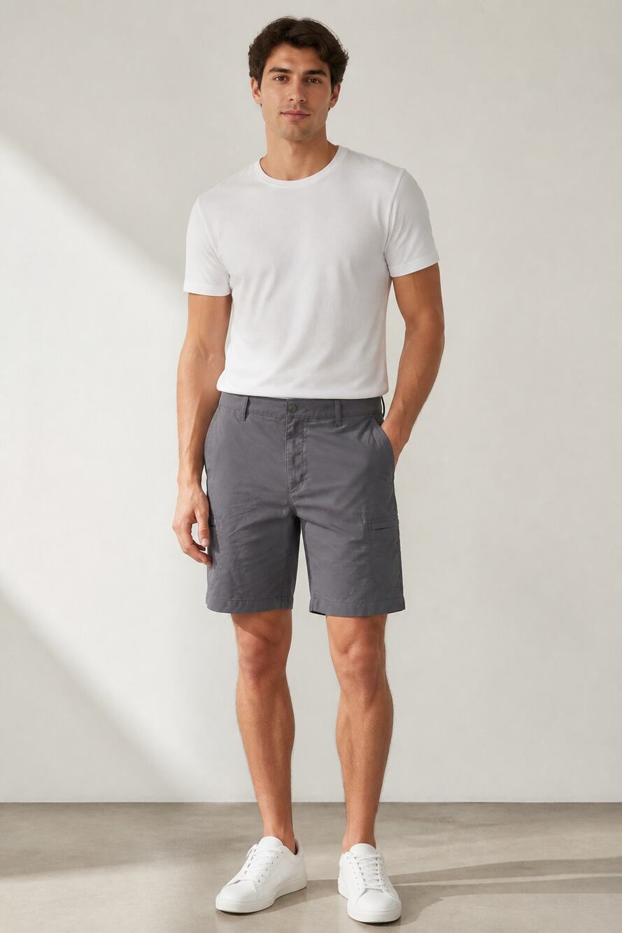Chaps Gray Stretch Men's Cargo Shorts Size 36